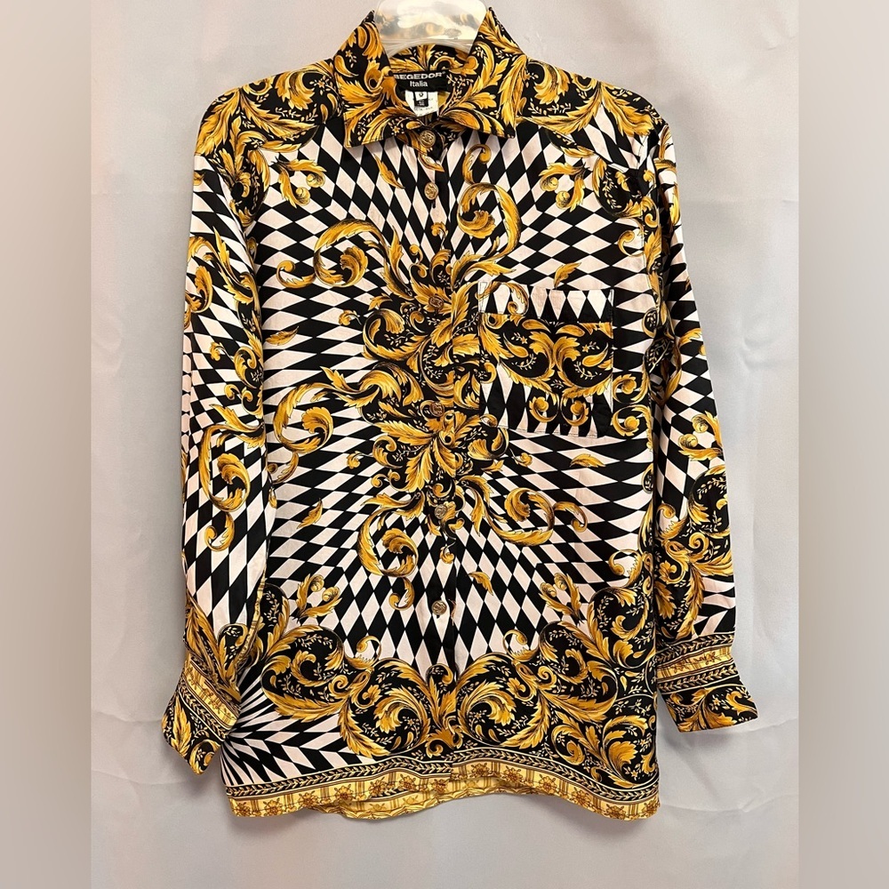 BEGEDOR Italia shirt size‎ 6 100% seta-Silk
